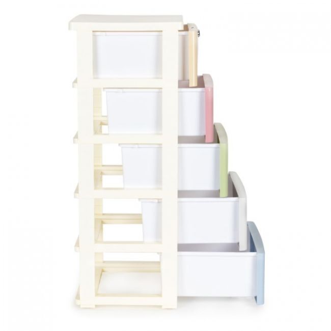 Raft cu 5 compartimente pentru depozitarea diverselor obiecte modernhome 04a - multicolor edeedipjjcbs0022-05a
