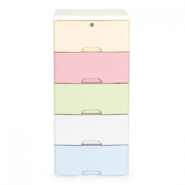 Raft cu 5 compartimente pentru depozitarea diverselor obiecte modernhome 04a - multicolor edeedipjjcbs0022-05a
