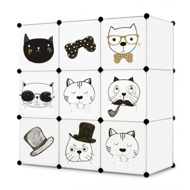 Raft modular cu 9 compartimente pentru camera copilului ecotoys m15228_1 edeedim15228_1