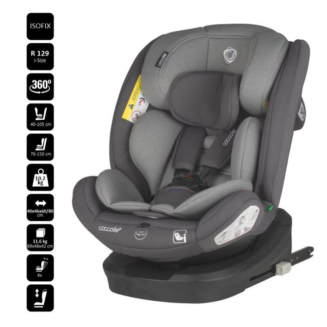 Scaun auto isize 40-150 cm coccolle nyota diamond black smb324087060