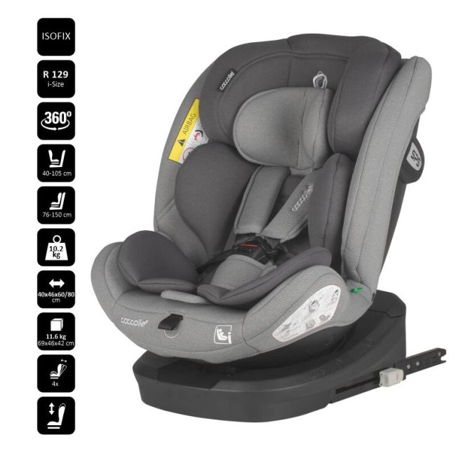 Scaun auto isize 40-150 cm coccolle nyota moonlit grey smb324087071