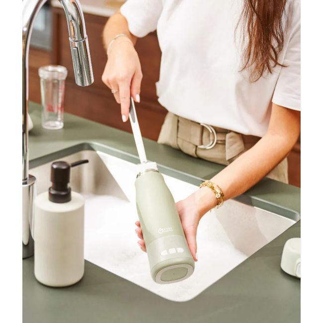 Babymoov - moov & feed incalzitor de biberoane portabil si reincarcabil, sage green bbba002104