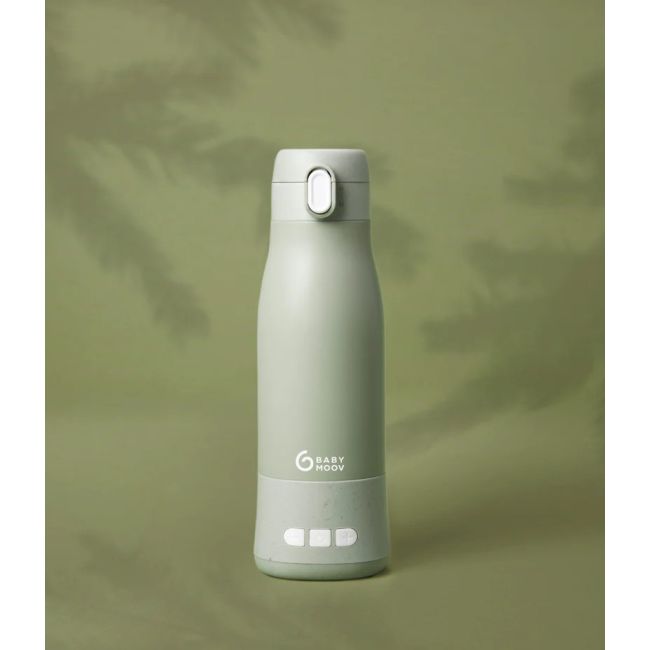 Babymoov - moov & feed incalzitor de biberoane portabil si reincarcabil, sage green bbba002104