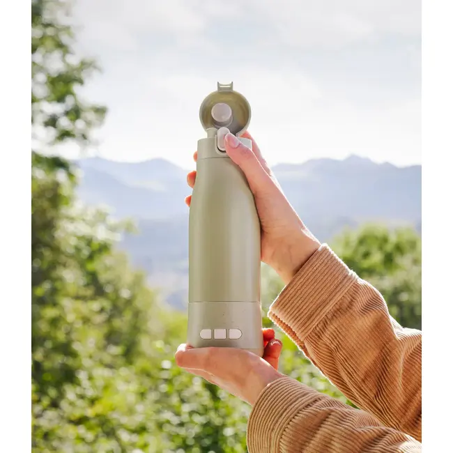 Babymoov - Moov & Feed incalzitor de biberoane portabil si reincarcabil, Sage Green bbba002104