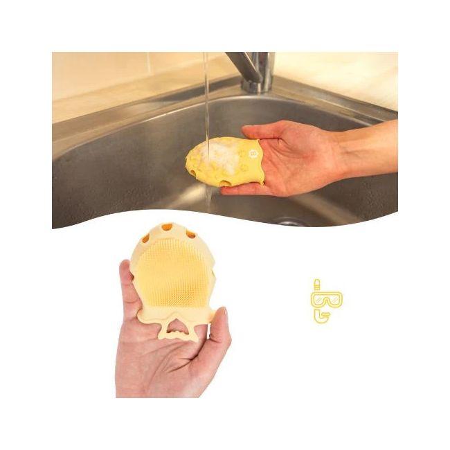 Badabulle - perie de masaj din silicon pentru scalpul bebelusului bbbb032007