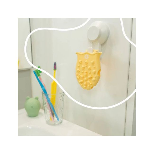 Badabulle - perie de masaj din silicon pentru scalpul bebelusului bbbb032007