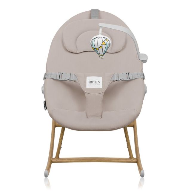 Balansoar, Lionelo, Dalia, 4 in 1, Inaltime reglabila in 2 pozitii, Cu husa detasabila, Cu bara de jucarii, Pana la 9 kg, Bej BYNLO-DALIA_ROCKER_BEIGE_SAND
