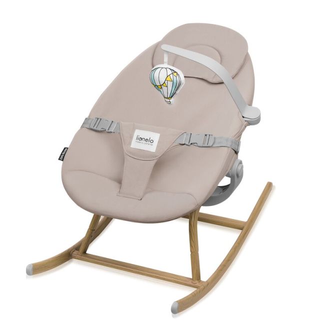 Balansoar, Lionelo, Dalia, 4 in 1, Inaltime reglabila in 2 pozitii, Cu husa detasabila, Cu bara de jucarii, Pana la 9 kg, Bej BYNLO-DALIA_ROCKER_BEIGE_SAND