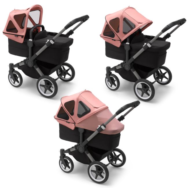 Capotina cu extensie plasa insecte Bugaboo Donkey Morning Pink ERFBGS001261D3002