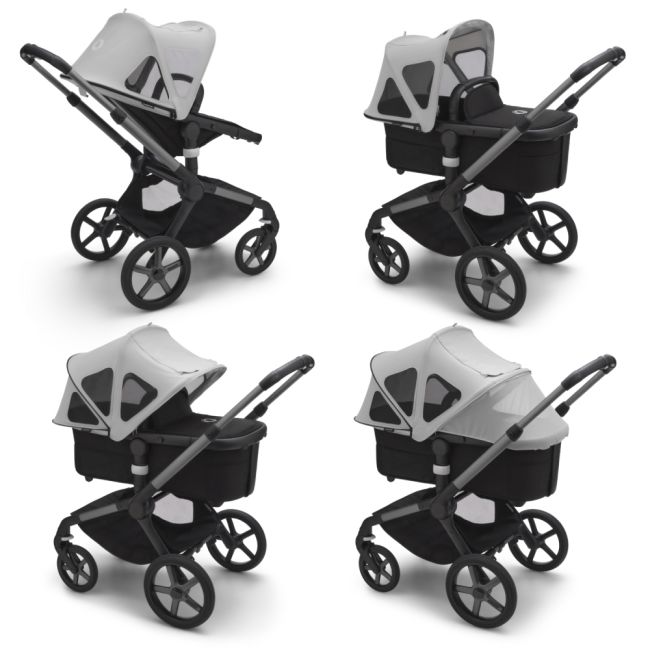 Capotina cu extensie plasa insecte Bugaboo Fox 5 Fox Cub Lynx Misty Grey ERFBG100221007