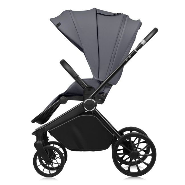 Carucior 2 in 1, Lionelo, Mika Plus, Cadru din aluminiu, Cu landou intarit si salteluta moale, Reversibil, Cu sistem de ventilatie 3D, Cu accesorii, Pana la 22 kg, Conform cu EN1888-1 EN1888-2, EN1466, Gri BYNLO-MIKA_PLUS_2IN1_GREY_STONE