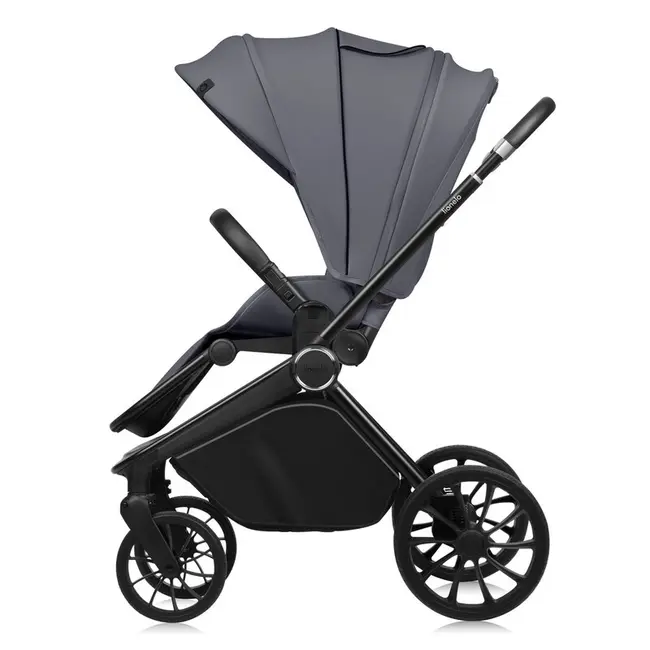 Carucior 2 in 1, Lionelo, Mika Plus, Cadru din aluminiu, Cu landou intarit si salteluta moale, Reversibil, Cu sistem de ventilatie 3D, Cu accesorii, Pana la 22 kg, Conform cu EN1888-1 EN1888-2, EN1466, Gri BYNLO-MIKA_PLUS_2IN1_GREY_STONE