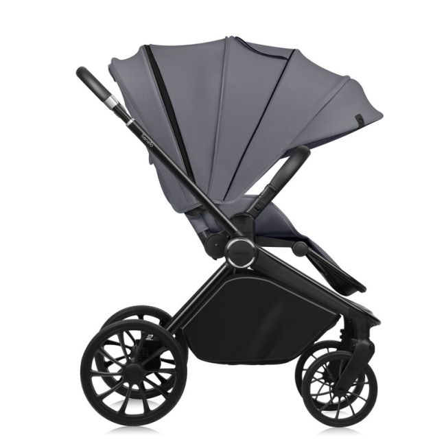 Carucior 2 in 1, Lionelo, Mika Plus, Cadru din aluminiu, Cu landou intarit si salteluta moale, Reversibil, Cu sistem de ventilatie 3D, Cu accesorii, Pana la 22 kg, Conform cu EN1888-1 EN1888-2, EN1466, Gri BYNLO-MIKA_PLUS_2IN1_GREY_STONE