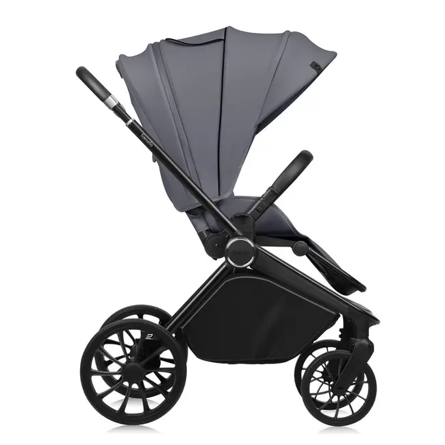 Carucior 2 in 1, Lionelo, Mika Plus, Cadru din aluminiu, Cu landou intarit si salteluta moale, Reversibil, Cu sistem de ventilatie 3D, Cu accesorii, Pana la 22 kg, Conform cu EN1888-1 EN1888-2, EN1466, Gri BYNLO-MIKA_PLUS_2IN1_GREY_STONE
