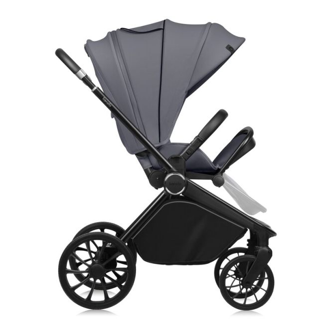 Carucior 2 in 1, Lionelo, Mika Plus, Cadru din aluminiu, Cu landou intarit si salteluta moale, Reversibil, Cu sistem de ventilatie 3D, Cu accesorii, Pana la 22 kg, Conform cu EN1888-1 EN1888-2, EN1466, Gri BYNLO-MIKA_PLUS_2IN1_GREY_STONE
