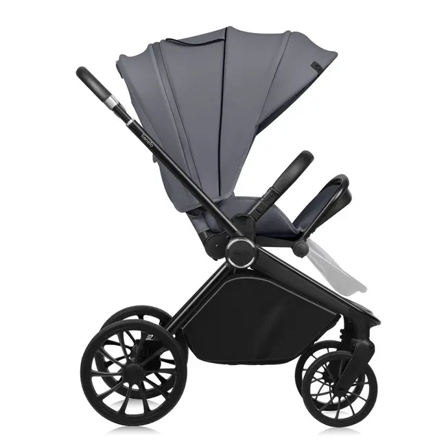 Carucior 2 in 1, Lionelo, Mika Plus, Cadru din aluminiu, Cu landou intarit si salteluta moale, Reversibil, Cu sistem de ventilatie 3D, Cu accesorii, Pana la 22 kg, Conform cu EN1888-1 EN1888-2, EN1466, Gri BYNLO-MIKA_PLUS_2IN1_GREY_STONE