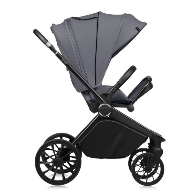 Carucior 2 in 1, Lionelo, Mika Plus, Cadru din aluminiu, Cu landou intarit si salteluta moale, Reversibil, Cu sistem de ventilatie 3D, Cu accesorii, Pana la 22 kg, Conform cu EN1888-1 EN1888-2, EN1466, Gri BYNLO-MIKA_PLUS_2IN1_GREY_STONE