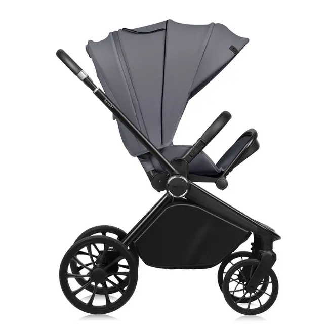 Carucior 2 in 1, Lionelo, Mika Plus, Cadru din aluminiu, Cu landou intarit si salteluta moale, Reversibil, Cu sistem de ventilatie 3D, Cu accesorii, Pana la 22 kg, Conform cu EN1888-1 EN1888-2, EN1466, Gri BYNLO-MIKA_PLUS_2IN1_GREY_STONE