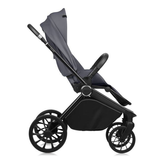 Carucior 2 in 1, Lionelo, Mika Plus, Cadru din aluminiu, Cu landou intarit si salteluta moale, Reversibil, Cu sistem de ventilatie 3D, Cu accesorii, Pana la 22 kg, Conform cu EN1888-1 EN1888-2, EN1466, Gri BYNLO-MIKA_PLUS_2IN1_GREY_STONE