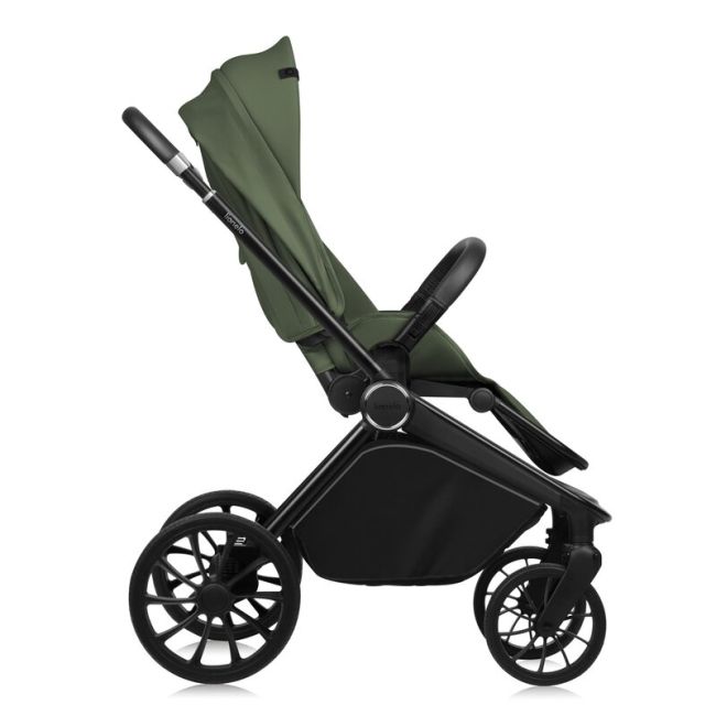 Carucior 2 in 1, Lionelo, Mika Plus, Cadru din aluminiu, Cu landou intarit si salteluta moale, Reversibil, Cu sistem de ventilatie 3D, Cu accesorii, Pana la 22 kg, Conform cu EN1888-1 EN1888-2, EN1466, Verde BYNLO-MIKA_PLUS_2IN1_GREEN_OLIVE