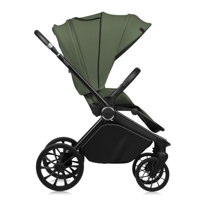 Carucior 2 in 1, Lionelo, Mika Plus, Cadru din aluminiu, Cu landou intarit si salteluta moale, Reversibil, Cu sistem de ventilatie 3D, Cu accesorii, Pana la 22 kg, Conform cu EN1888-1 EN1888-2, EN1466, Verde BYNLO-MIKA_PLUS_2IN1_GREEN_OLIVE