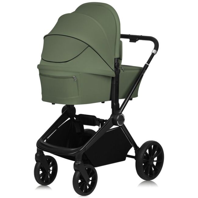 Carucior 2 in 1, Lionelo, Mika Plus, Cadru din aluminiu, Cu landou intarit si salteluta moale, Reversibil, Cu sistem de ventilatie 3D, Cu accesorii, Pana la 22 kg, Conform cu EN1888-1 EN1888-2, EN1466, Verde BYNLO-MIKA_PLUS_2IN1_GREEN_OLIVE