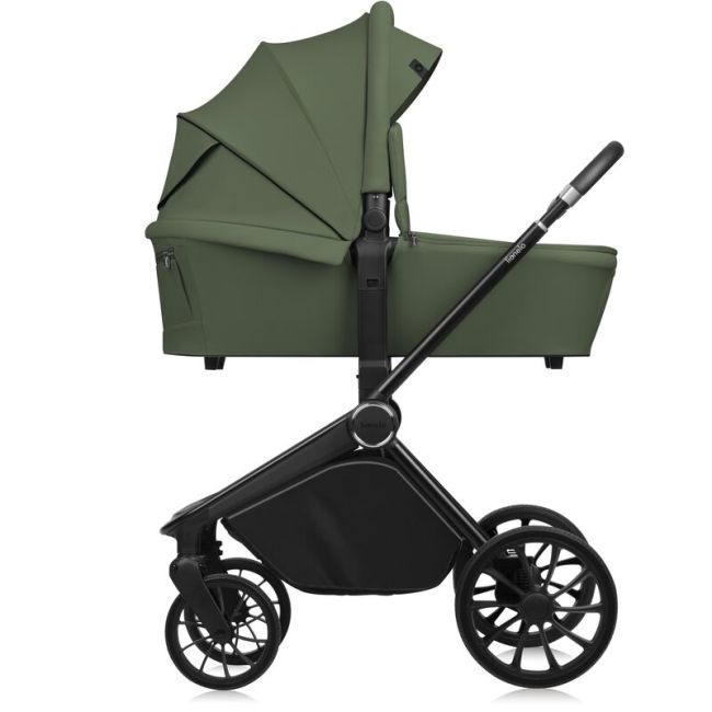 Carucior 2 in 1, Lionelo, Mika Plus, Cadru din aluminiu, Cu landou intarit si salteluta moale, Reversibil, Cu sistem de ventilatie 3D, Cu accesorii, Pana la 22 kg, Conform cu EN1888-1 EN1888-2, EN1466, Verde BYNLO-MIKA_PLUS_2IN1_GREEN_OLIVE