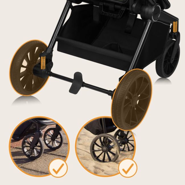 Carucior 2 in 1, Lionelo, Mika Plus, Cadru din aluminiu, Cu landou intarit si salteluta moale, Reversibil, Cu sistem de ventilatie 3D, Cu accesorii, Pana la 22 kg, Conform cu EN1888-1 EN1888-2, EN1466, Verde BYNLO-MIKA_PLUS_2IN1_GREEN_OLIVE