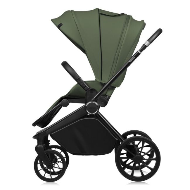 Carucior 2 in 1, Lionelo, Mika Plus, Cadru din aluminiu, Cu landou intarit si salteluta moale, Reversibil, Cu sistem de ventilatie 3D, Cu accesorii, Pana la 22 kg, Conform cu EN1888-1 EN1888-2, EN1466, Verde BYNLO-MIKA_PLUS_2IN1_GREEN_OLIVE