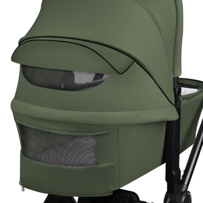 Carucior 2 in 1, Lionelo, Mika Plus, Cadru din aluminiu, Cu landou intarit si salteluta moale, Reversibil, Cu sistem de ventilatie 3D, Cu accesorii, Pana la 22 kg, Conform cu EN1888-1 EN1888-2, EN1466, Verde BYNLO-MIKA_PLUS_2IN1_GREEN_OLIVE