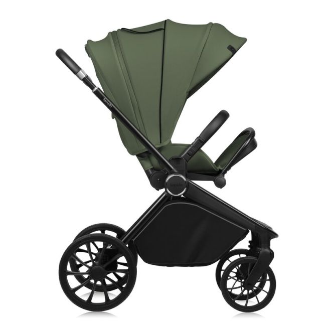 Carucior 2 in 1, Lionelo, Mika Plus, Cadru din aluminiu, Cu landou intarit si salteluta moale, Reversibil, Cu sistem de ventilatie 3D, Cu accesorii, Pana la 22 kg, Conform cu EN1888-1 EN1888-2, EN1466, Verde BYNLO-MIKA_PLUS_2IN1_GREEN_OLIVE