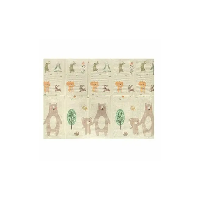 Covoras de joaca, Bocioland, Little Bear, Pliabil, Protectie impotriva loviturilor, Dimensiune mare, 200 x 150 cm, Cu Imprimeu pe ambele parti, Potrivit pentru utlizare atat in interior, cat si in exterior BYNBL124