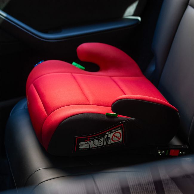 Inaltator auto Juju Jazzy Booster i-Size ISOFIX, Negru-Rosu JUJJU1200-ECISX-05