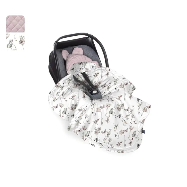Paturica Universala Pentru Scoica Auto Bumbac   Catifea ,   Natura Sepia Rose Pjb5400