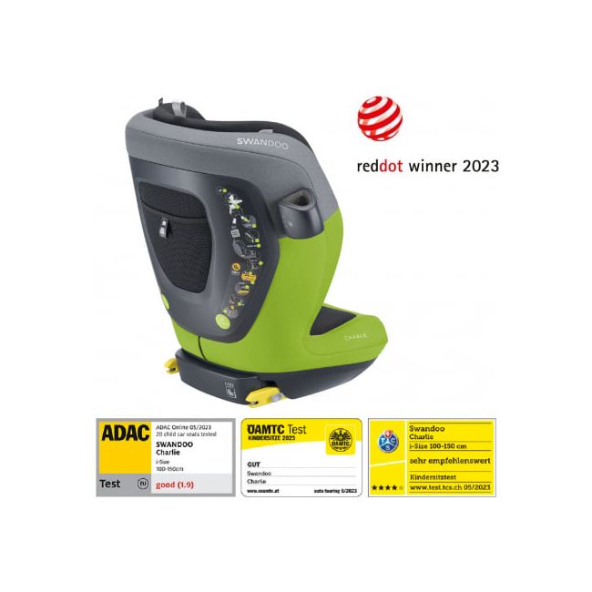 Scaun auto Swandoo Charlie i-Size Lime Sesame Grey ERFSW110CH12453