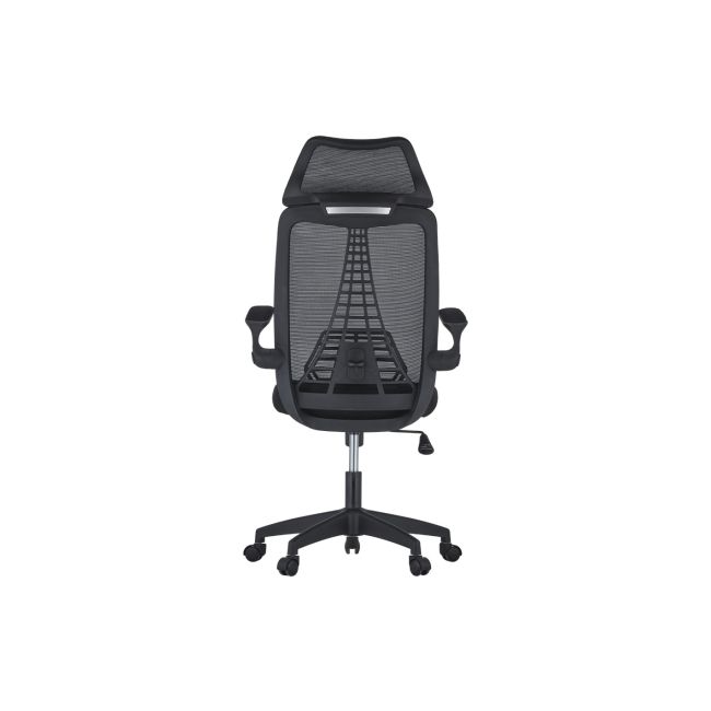 Scaun de birou ergonomic ab518, mesh, suport lombar, inaltime ajustabila, 90 kg, negru drm10370