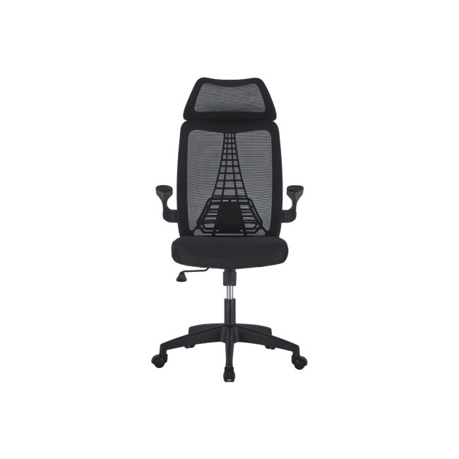 Scaun de birou ergonomic ab518, mesh, suport lombar, inaltime ajustabila, 90 kg, negru drm10370