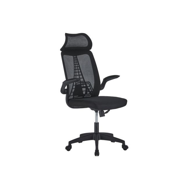 Scaun de birou ergonomic ab518, mesh, suport lombar, inaltime ajustabila, 90 kg, negru drm10370