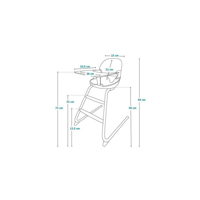 Scaun de masa, Lionelo, Dalia, 2 in 1, Transformabil, Cu 2 suporturi pentru picioare, Cu tavita detasabila, Sustine 60 kg, 6 luni+, Conform cu EN14988, Gri BYNLO-DALIA_GREY_STONE_NATURAL