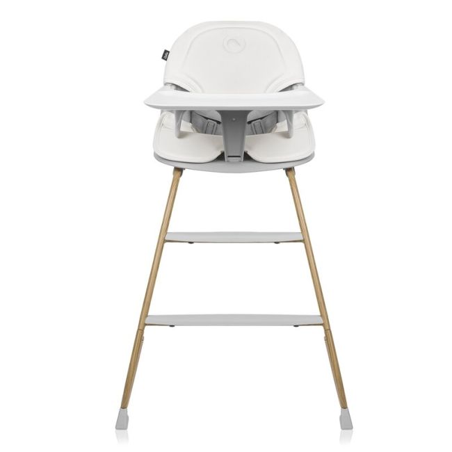 Scaun de masa, Lionelo, Dalia, 2 in 1, Transformabil, Cu 2 suporturi pentru picioare, Cu tavita detasabila, Sustine 60 kg, 6 luni+, Conform cu EN14988, Gri BYNLO-DALIA_GREY_STONE_NATURAL