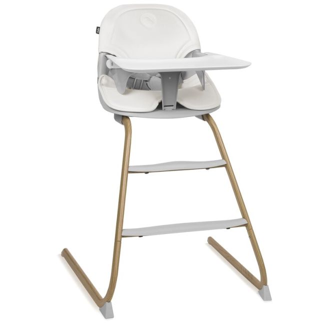 Scaun de masa, Lionelo, Dalia, 2 in 1, Transformabil, Cu 2 suporturi pentru picioare, Cu tavita detasabila, Sustine 60 kg, 6 luni+, Conform cu EN14988, Gri BYNLO-DALIA_GREY_STONE_NATURAL