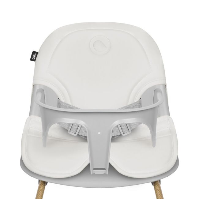 Scaun de masa, Lionelo, Dalia, 2 in 1, Transformabil, Cu 2 suporturi pentru picioare, Cu tavita detasabila, Sustine 60 kg, 6 luni+, Conform cu EN14988, Gri BYNLO-DALIA_GREY_STONE_NATURAL