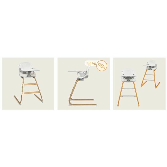 Scaun de masa, Lionelo, Dalia, 2 in 1, Transformabil, Cu 2 suporturi pentru picioare, Cu tavita detasabila, Sustine 60 kg, 6 luni+, Conform cu EN14988, Gri BYNLO-DALIA_GREY_STONE_NATURAL