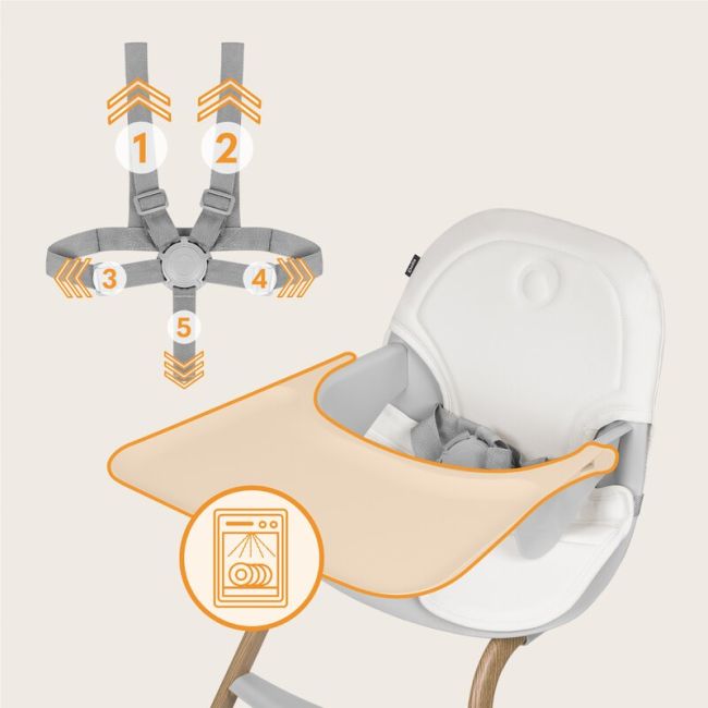 Set balansoar si scaun de masa, Lionelo, Dalia, Scaun cu 2 suporturi pentru picioare, Cu tavita, Balansoar 4 in 1 cu inaltime reglabia si bara cu jucarii, Conform cu EN14988, EN1888-1 EN1888-2, EN1466, Gri BYNLO-DALIA_SET_GREY_STONE_NATURAL
