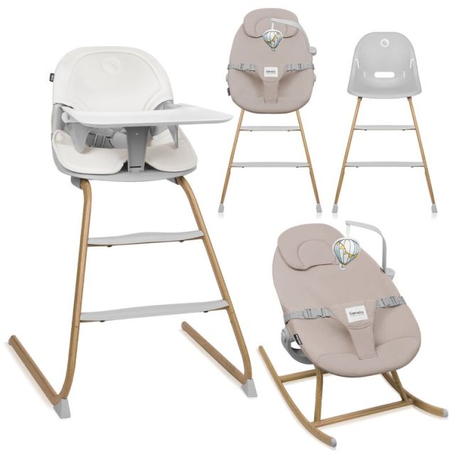 Set balansoar si scaun de masa, Lionelo, Dalia, Scaun cu 2 suporturi pentru picioare, Cu tavita, Balansoar 4 in 1 cu inaltime reglabia si bara cu jucarii, Conform cu EN14988, EN1888-1 EN1888-2, EN1466, Gri BYNLO-DALIA_SET_GREY_STONE_NATURAL