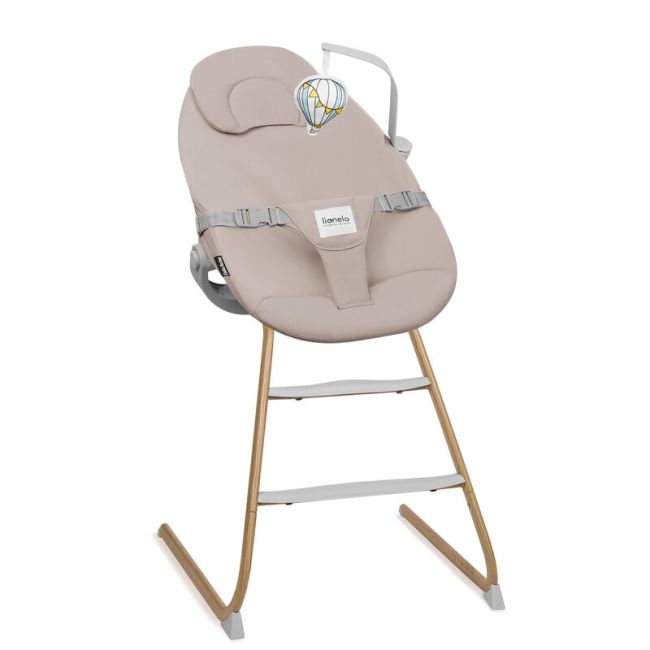 Set balansoar si scaun de masa, Lionelo, Dalia, Scaun cu 2 suporturi pentru picioare, Cu tavita, Balansoar 4 in 1 cu inaltime reglabia si bara cu jucarii, Conform cu EN14988, EN1888-1 EN1888-2, EN1466, Gri BYNLO-DALIA_SET_GREY_STONE_NATURAL