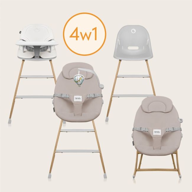Set balansoar si scaun de masa, Lionelo, Dalia, Scaun cu 2 suporturi pentru picioare, Cu tavita, Balansoar 4 in 1 cu inaltime reglabia si bara cu jucarii, Conform cu EN14988, EN1888-1 EN1888-2, EN1466, Gri BYNLO-DALIA_SET_GREY_STONE_NATURAL