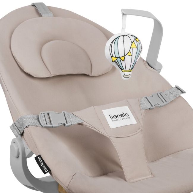 Set balansoar si scaun de masa, Lionelo, Dalia, Scaun cu 2 suporturi pentru picioare, Cu tavita, Balansoar 4 in 1 cu inaltime reglabia si bara cu jucarii, Conform cu EN14988, EN1888-1 EN1888-2, EN1466, Gri BYNLO-DALIA_SET_GREY_STONE_NATURAL