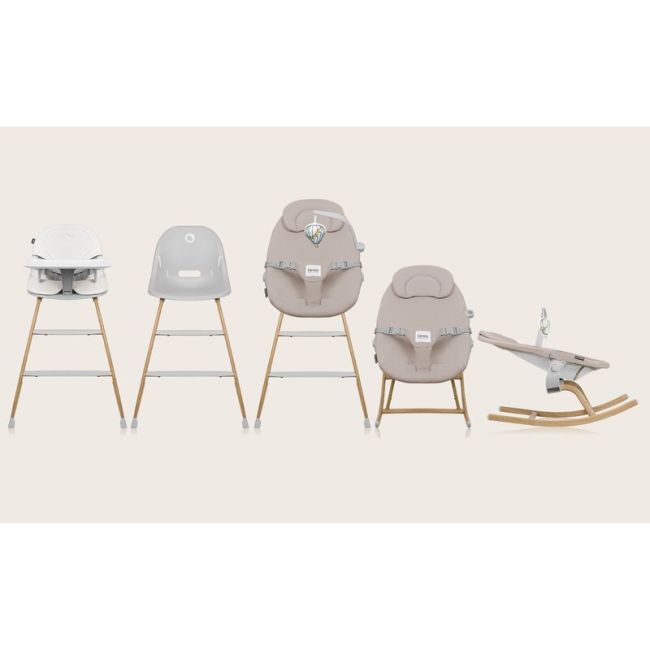 Set balansoar si scaun de masa, Lionelo, Dalia, Scaun cu 2 suporturi pentru picioare, Cu tavita, Balansoar 4 in 1 cu inaltime reglabia si bara cu jucarii, Conform cu EN14988, EN1888-1 EN1888-2, EN1466, Gri BYNLO-DALIA_SET_GREY_STONE_NATURAL