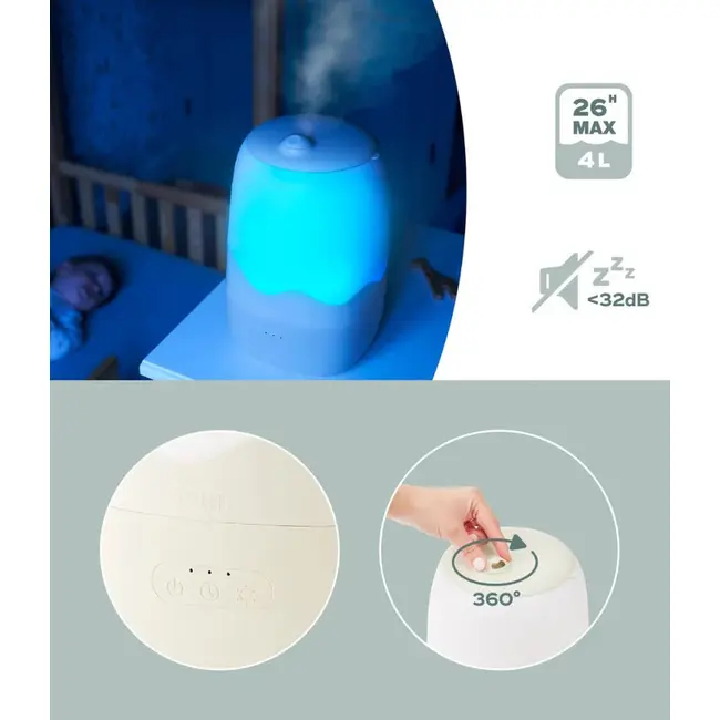 Babymoov - umidificator digital 3 in 1 cu ultrasunete wave bbba047015